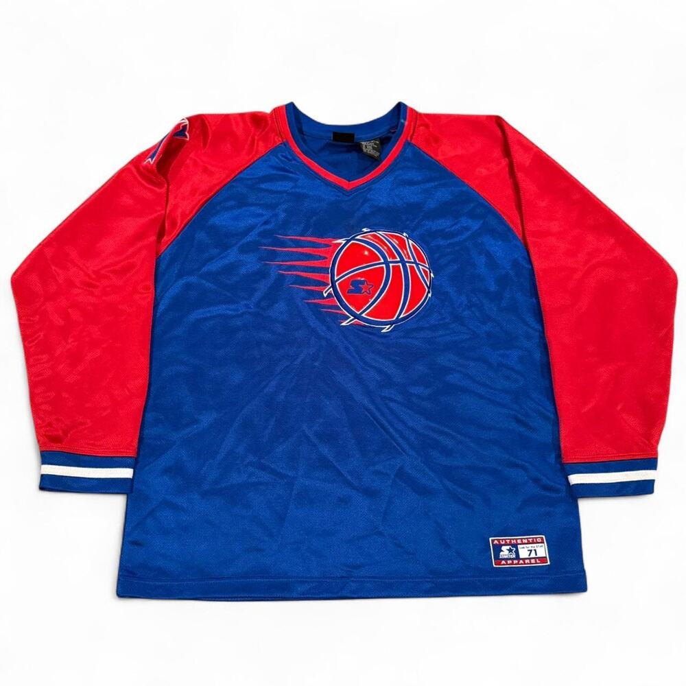 Y2K Starter Authentic Apparel Long Sleeve Basketball Jersey Sz.XL